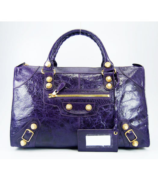 Balenciaga Work grande borsa in pelle di agnello Viola